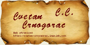 Cvetan Crnogorac vizit kartica